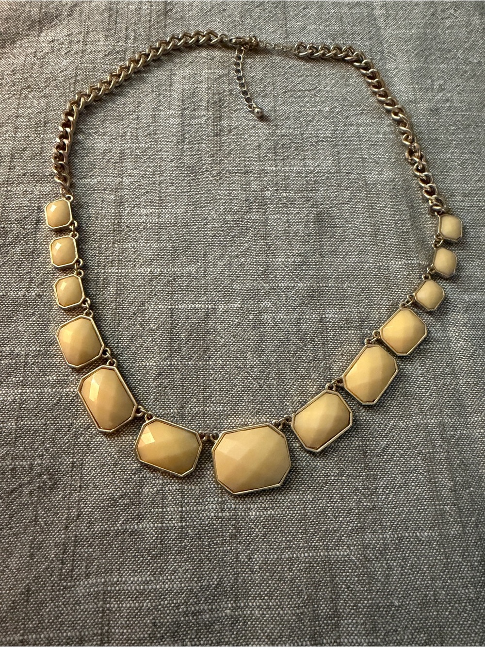 Gold-Tone Cream Statement Necklace